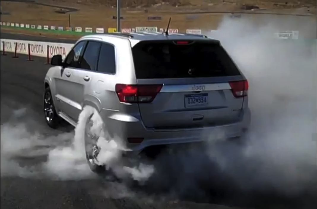 How to do a burnout in a jeep srt8 #3
