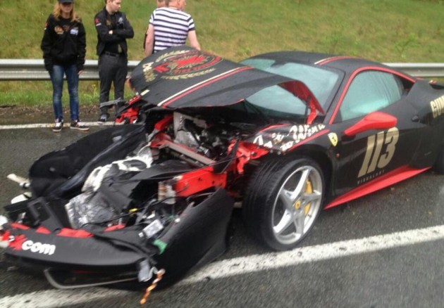 Ferrari 458 Gumball 3000 crash-2