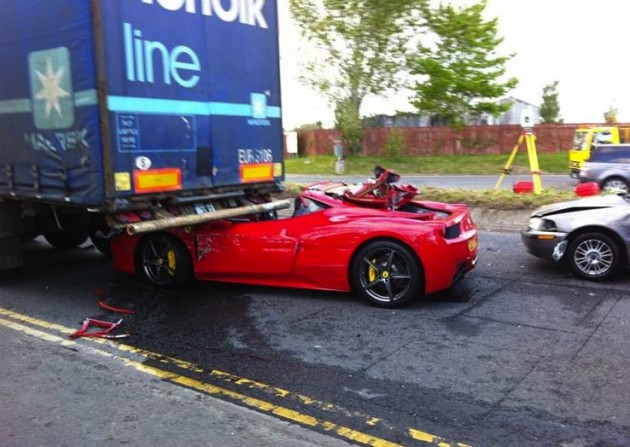 Ferrari 458 crash-Ireland