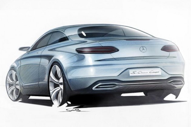 Mercedes-Benz S-Class Coupe sketch-rear