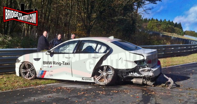 BMW M5 Ring-Taxi crash-2013
