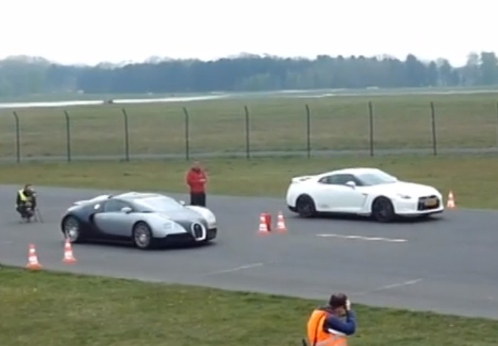 Bugatti veyron vs nissan gt-r video #2