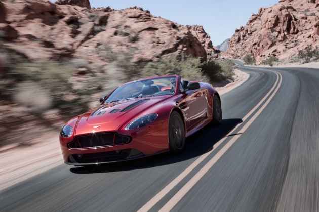 Aston Martin V12 Vantage S Roadster driving front
