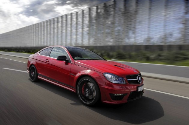 Mercedes Benz C 63 Edition 507 coupe driving