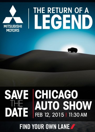 2015 Mitsubishi SUV Chicago auto show teaser