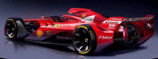 Ferrari F1 car of the future-rear