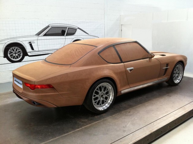 Jensen GT clay model-rear