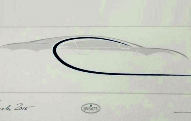Bugatti Chiron teaser sketch