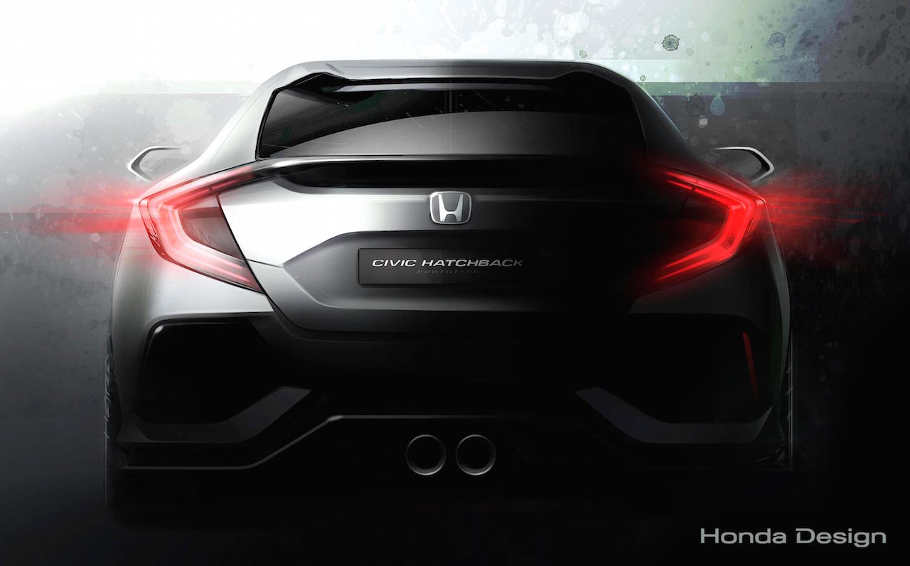 ... rather intriguing preview image of the all-new 2017 Honda Civic hatch