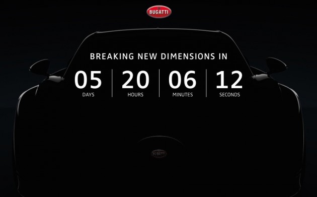 Bugatti Chiron countdown