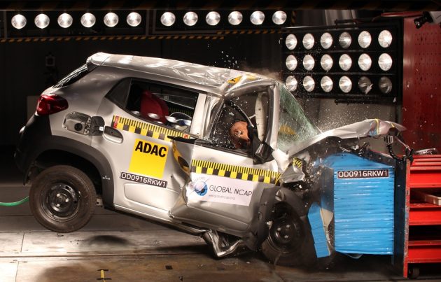 Renault Kwid NCAP crash