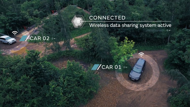 Land Rover autonomous off-road car to car