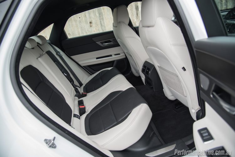 2016 Jaguar XF S 35t-rear seats