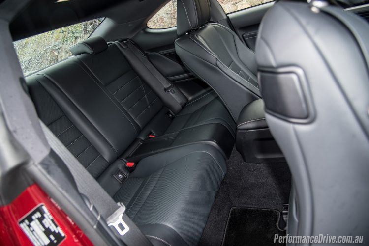 2016 Lexus RC 200t-rear seats