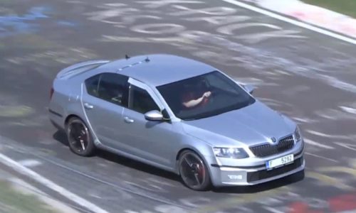 Video: 2014 Skoda Octavia RS prototype spotted on the Nurburgring