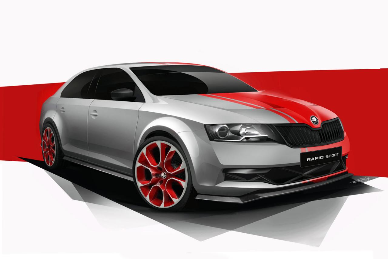 Skoda Rapid Sport concept previewed before Worthersee
