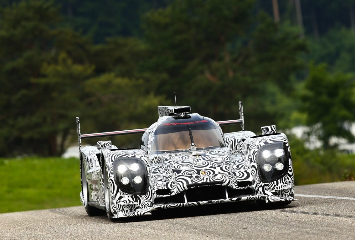 Prototype 2014 Porsche LMP1 racer undergoes initial testing