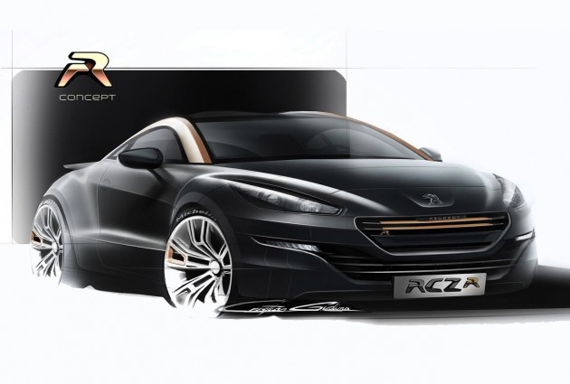Peugeot RCZ R design sketch front