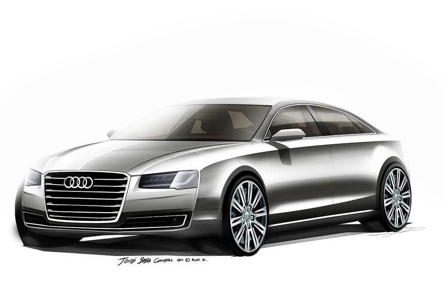 2014 Audi A8 previewed in official sketches
