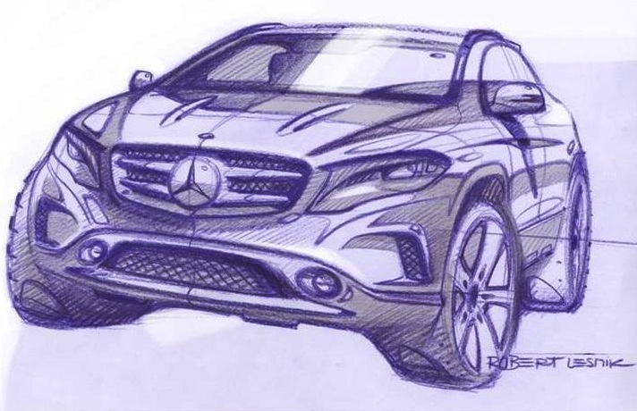 Mercedes-Benz GLA-Class previewed in official sketches