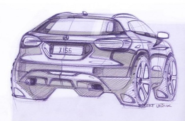 Mercedes-Benz GLA-Class preview sketch-rear
