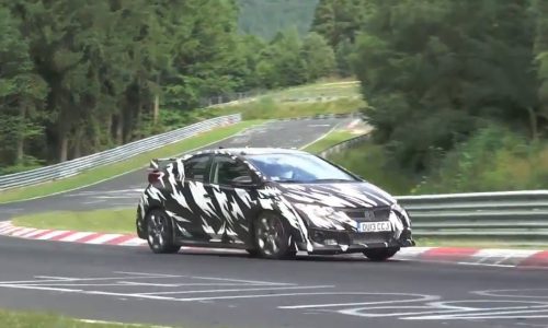 Video: 2015 Honda Civic Type R prototype spied at Nurburgring