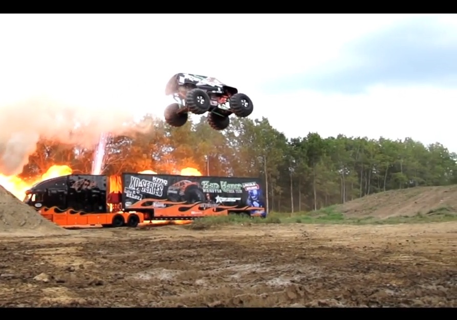 Video: ‘Bad Habit’ breaks monster truck jump world record