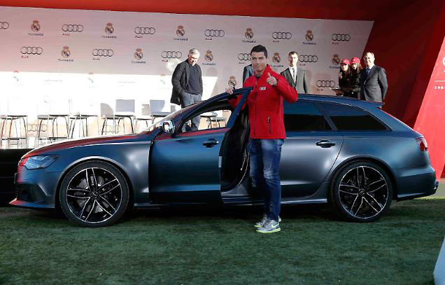 Audi gives Real Madrid football team a new car, each