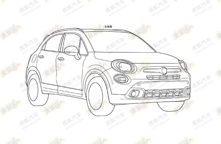 Fiat 500X patent images preview new compact SUV