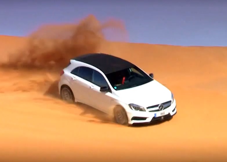 Mercedes-Benz A 45 AMG ripping up sand dunes