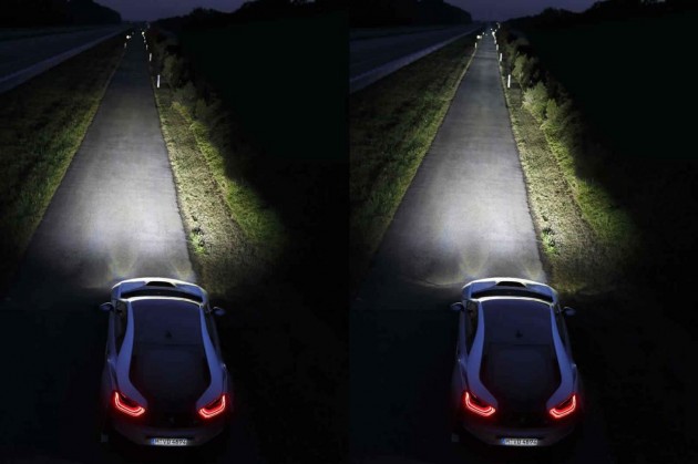 BMW i8 LED vs laser headlight