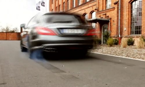 Mercedes AMG encourages car park burnouts (video)