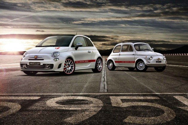 Fiat Abarth 595 50th Anniversary-with old