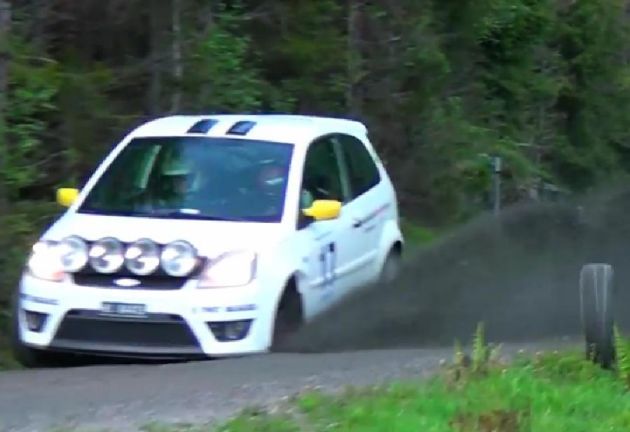 Wheel comes off Ford Fiesta rally car, hits photographer