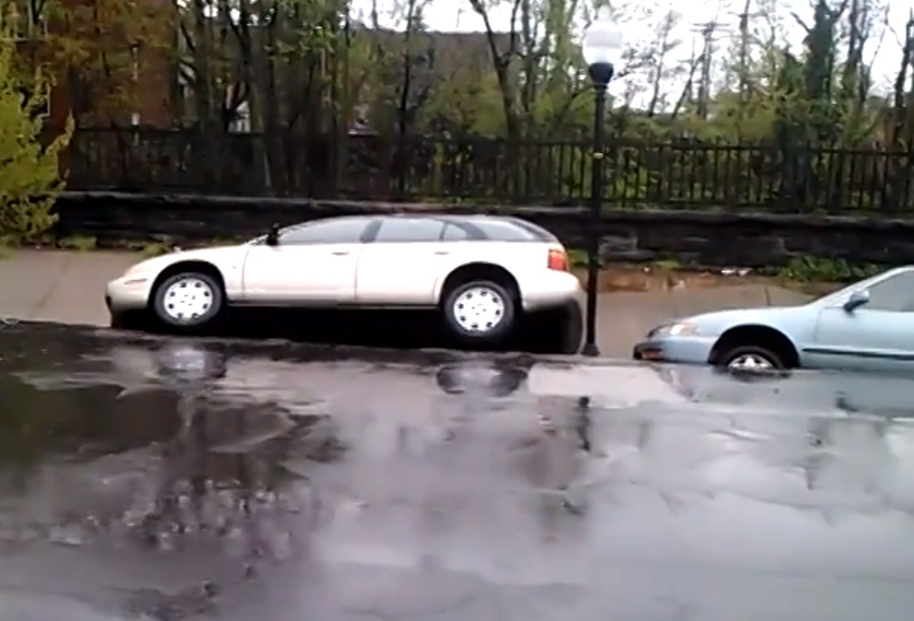 Sinkhole in Baltimore swallows cars