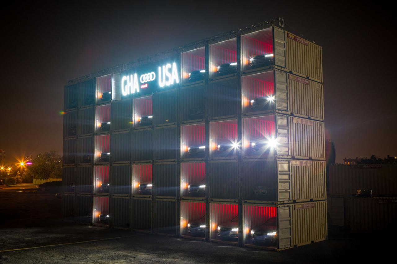 Audi builds giant World Cup scoreboard out of A8s