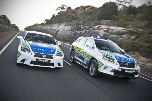 Lexus GS and RX 450h police cars