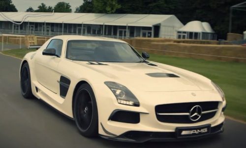 David Coulthard drives Goodwood Hill in SLS AMG Black Series