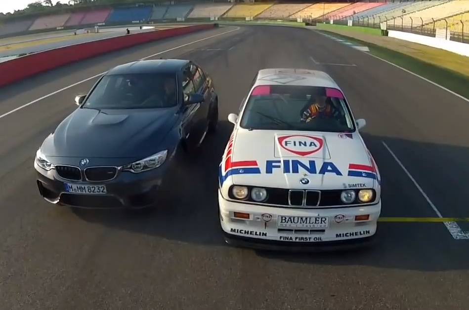 2014 BMW M3 vs 1992 BMW M3 DTM racer