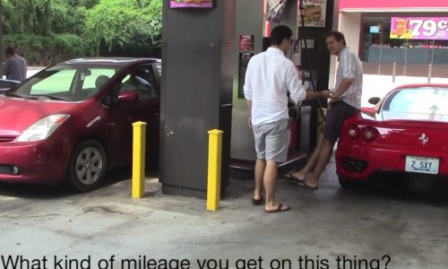 Things people say to a Ferrari owner at the petrol station