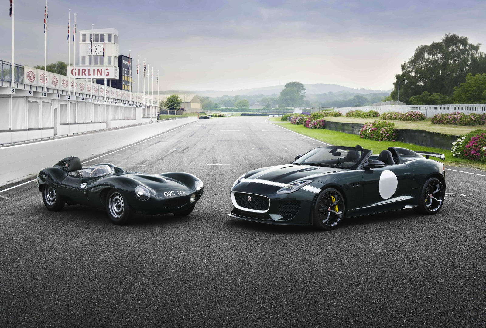 Jaguar F-Type Project 7 with classic D-Type