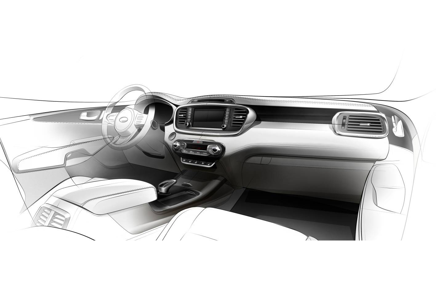 2015 Kia Sorento interior previewed