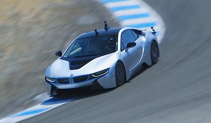 BMW i8 does ‘hot lap’ around Laguna Seca