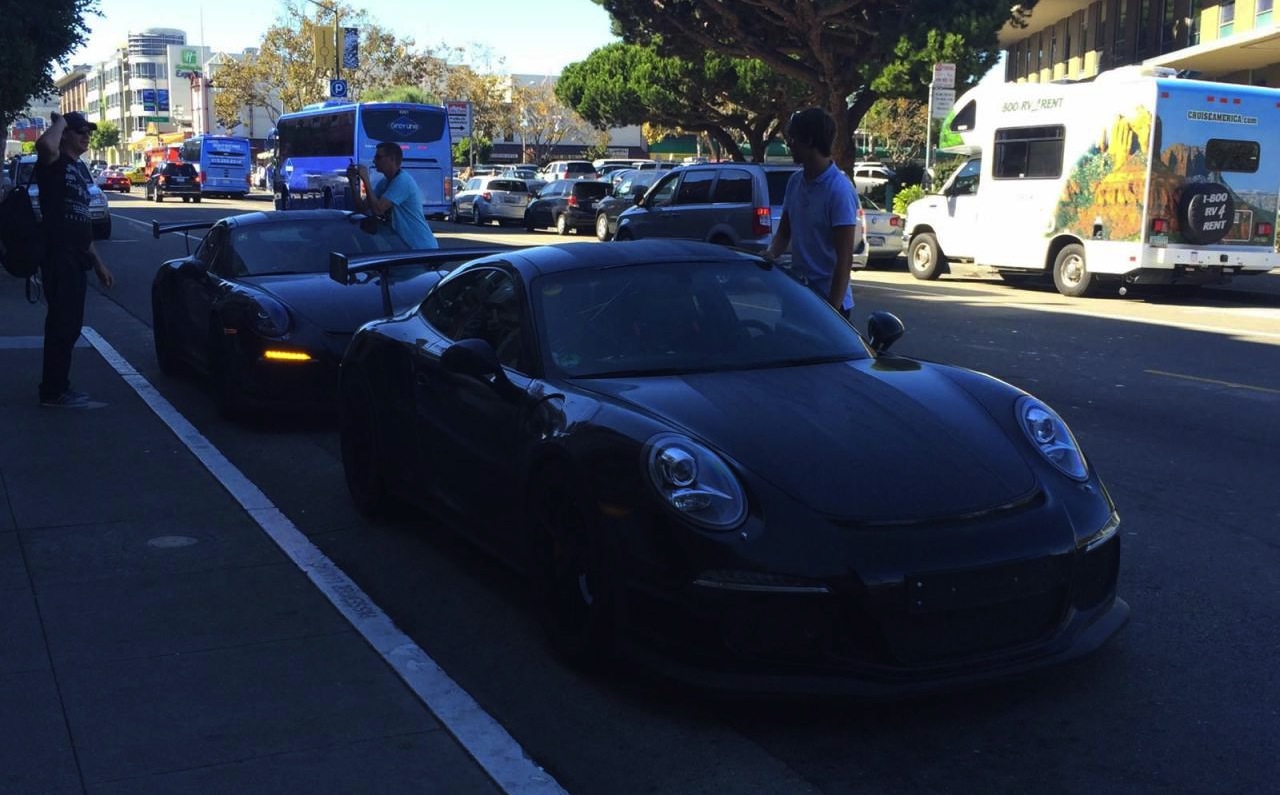 2015 Porsche 911 GT3 RS prototypes spotted in USA (video)