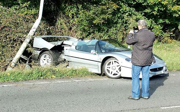 Nasty Ferrari F50 crash could be most expensive in UK