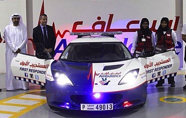 Lotus Evora ambulance announced in Dubai, emergency response