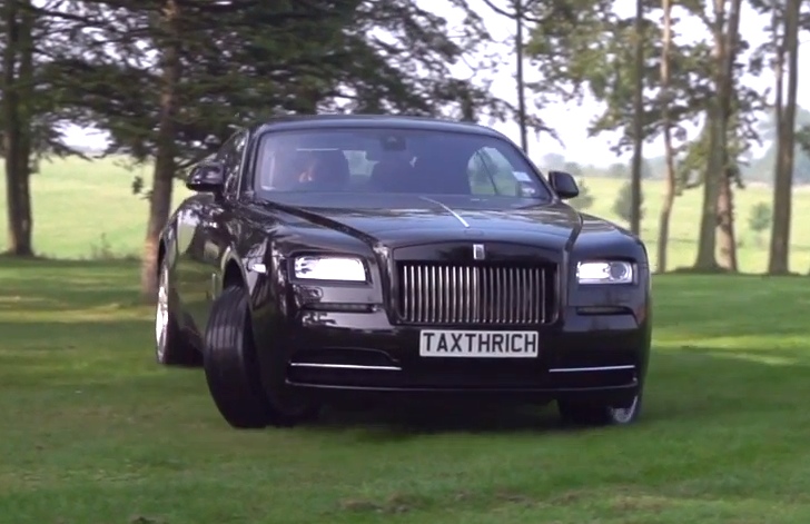 TaxTheRich punishes a Rolls Royce Wraith