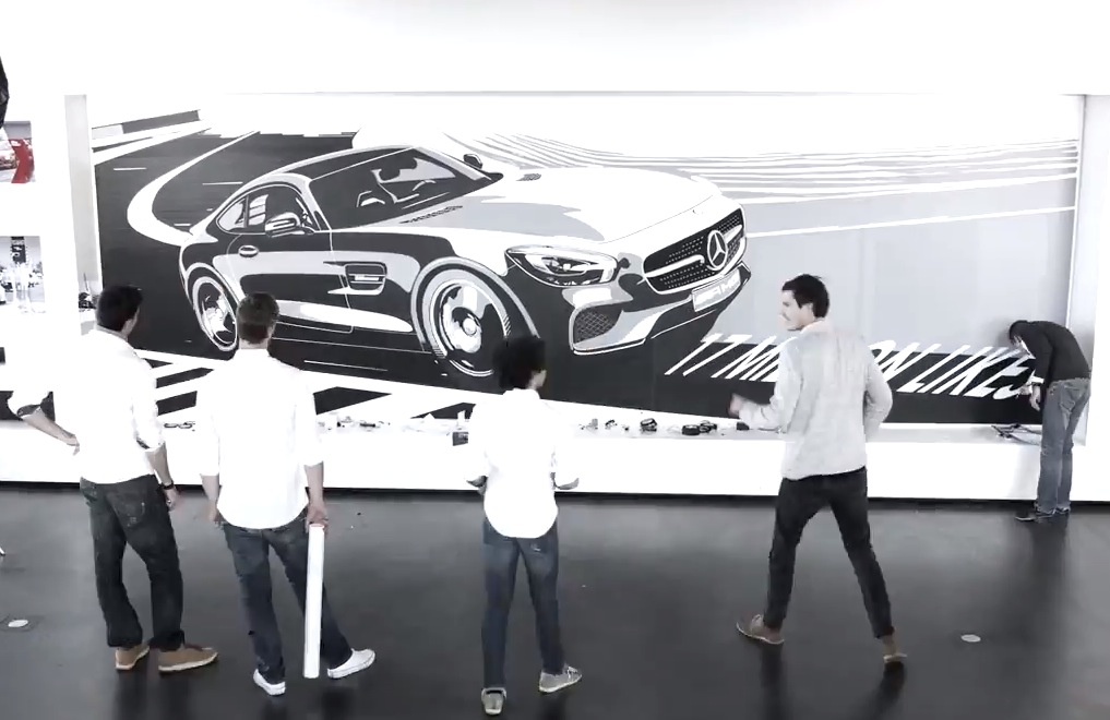 Mercedes-Benz artistically celebrates 17 million Facebook Fans