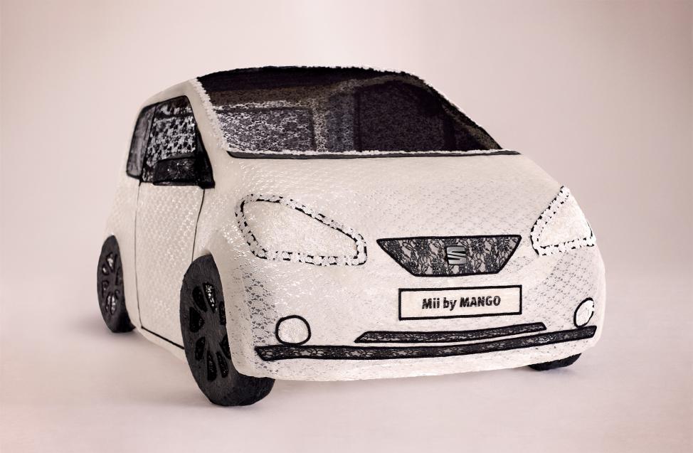 SEAT Mii made entirely of lace celebrates new model launch