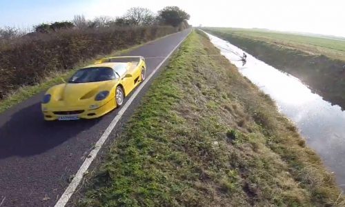 TaxTheRich tows wakeboarder with Ferrari F50 (video)